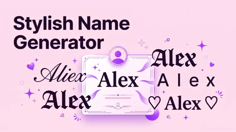 Nickname Generator – Stylish Names with Cute Fonts 6 Nickname Generator